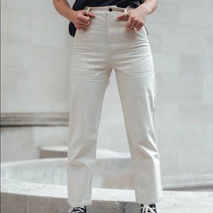 P&Co 304 white service fatigue pants - ecru size 2